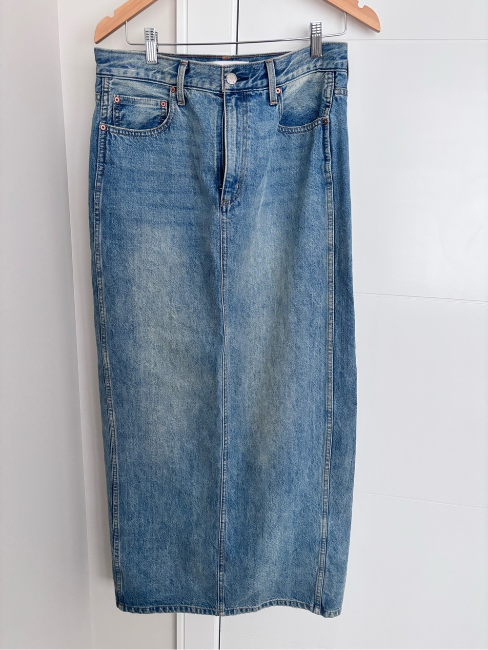 Denim Forum ’90s Pencil Maxi Jean Skirt – Size 29